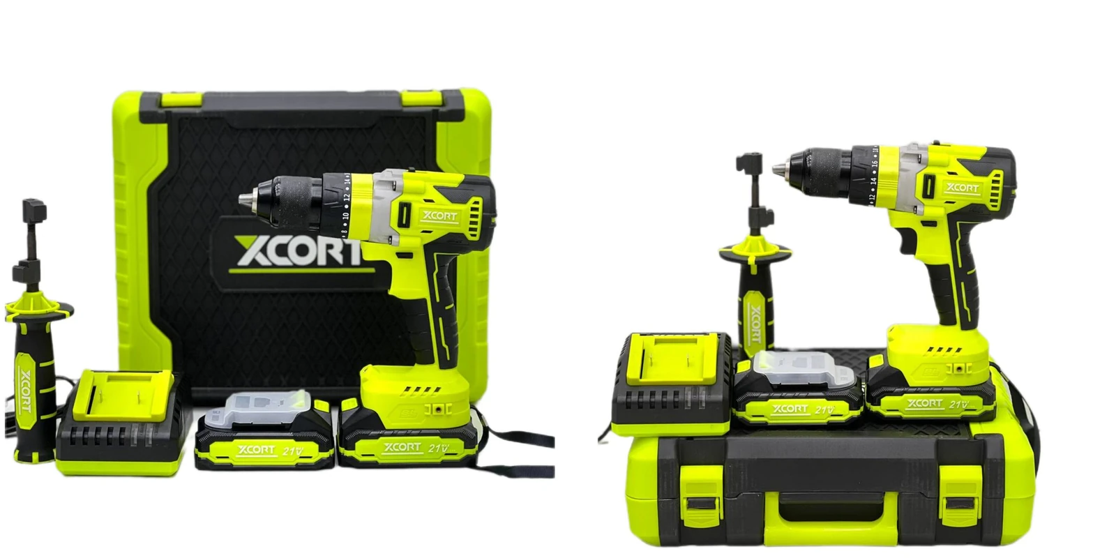 دریل شارژی دو باتری براشلس سه حالته ایکس کورت (XLD21-3BSK2B) 