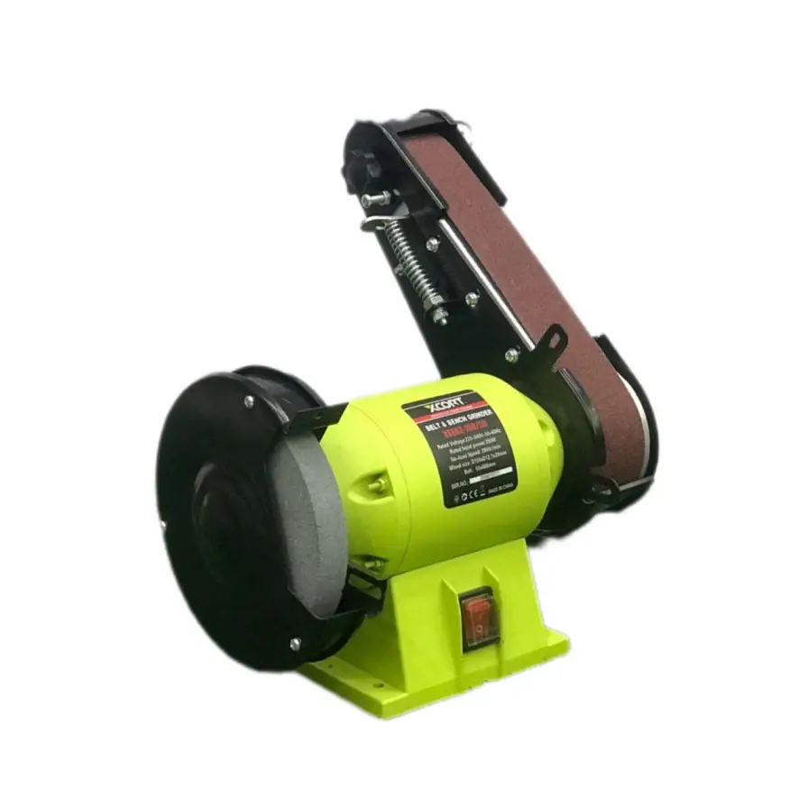سنباده میزی برقی یک طرف سنگ و یک طرف نوار ایکس کورت مدل XSE02-150/50