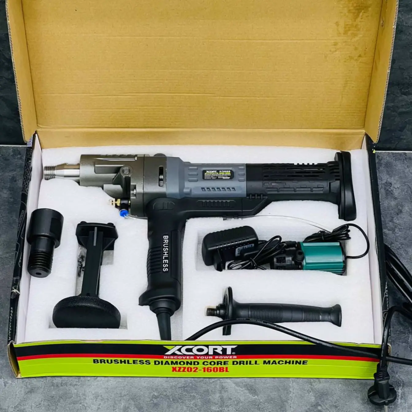 دریل کرگیری برقی دوشی براشلس صدرصد صنعتی ایکس کورت مدل XZZ02-16BL