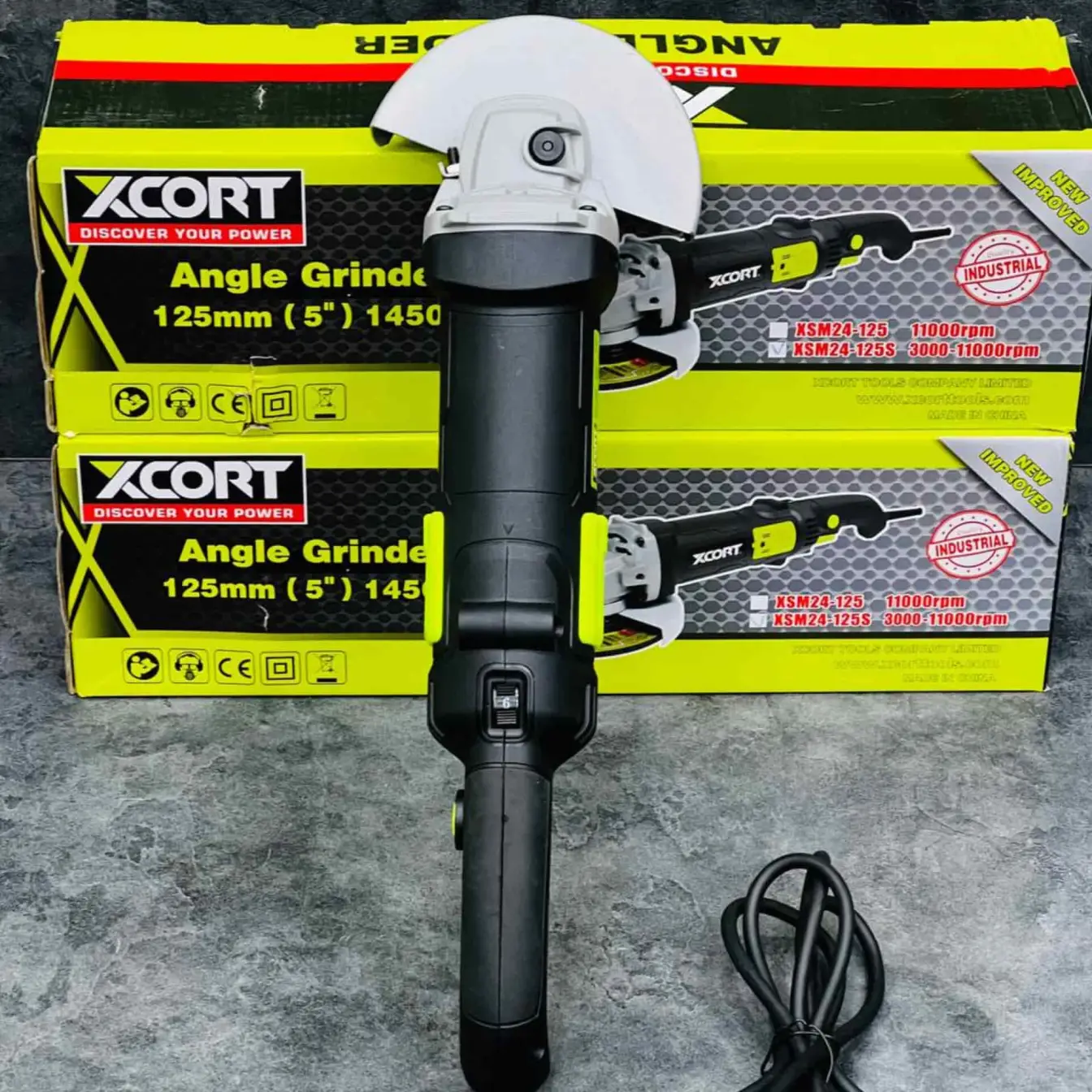 مینی فرز دیمردار دسته بلند 1450 وات ایکس کورت مدل xsm24-125s