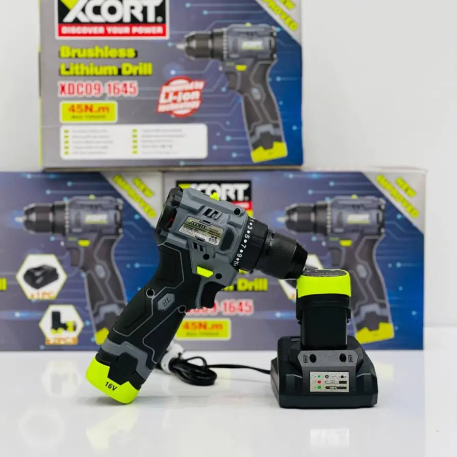 دریل شارژی براشلس 16 ولت ایکس کورت مدل XC-09-1645