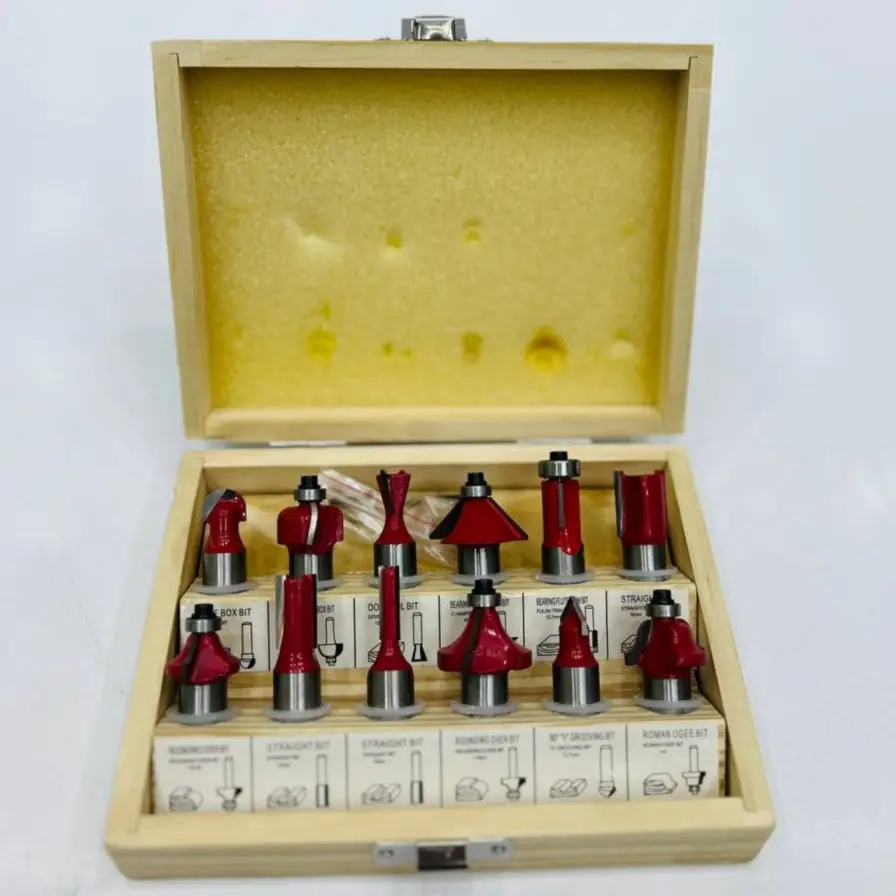 ست کامل تیغه اورفرز بزرگ سایز 12 میلی متر